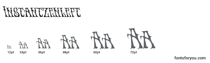 Размеры шрифта Instantzenleft