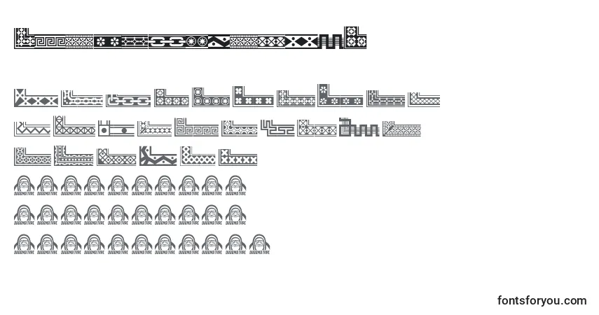 GothicextrasD-fontti – aakkoset, numerot, erikoismerkit