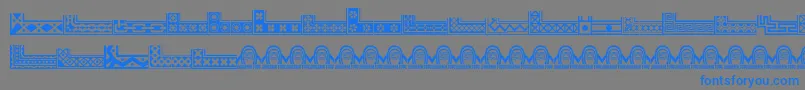 GothicextrasD Font – Blue Fonts on Gray Background