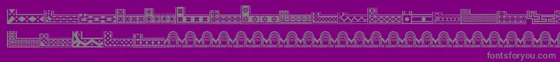 GothicextrasD Font – Gray Fonts on Purple Background