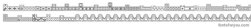 フォントGothicextrasD – 白い背景に灰色の文字