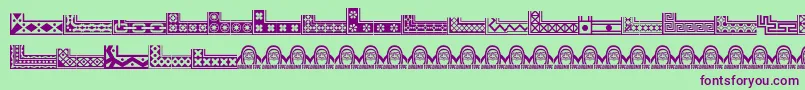 Police GothicextrasD – polices violettes sur fond vert