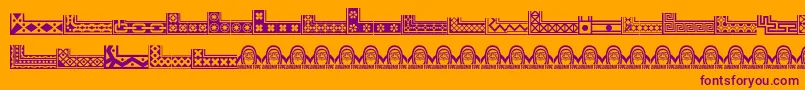 GothicextrasD Font – Purple Fonts on Orange Background
