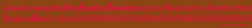 GothicextrasD-Schriftart – Rote Schriften auf braunem Hintergrund