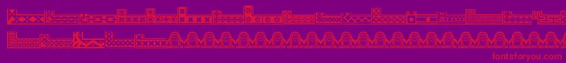 Fonte GothicextrasD – fontes vermelhas em um fundo violeta