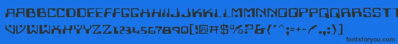 フォントHomev2e – 黒い文字の青い背景