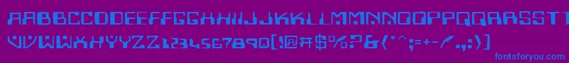 Шрифт Homev2e – синие шрифты на фиолетовом фоне