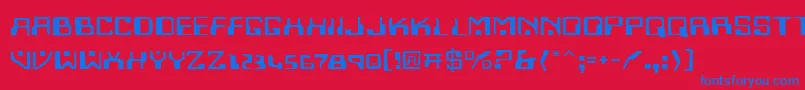 Homev2e Font – Blue Fonts on Red Background