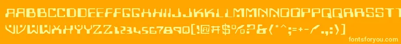 フォントHomev2e – オレンジの背景に黄色の文字