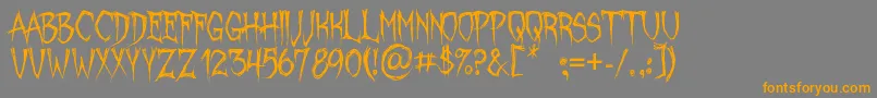 OctoberCrow Font – Orange Fonts on Gray Background