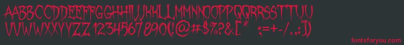 OctoberCrow Font – Red Fonts on Black Background