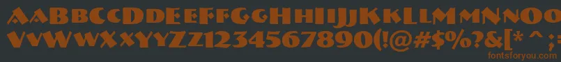 ABremencapsBold-fontti – ruskeat fontit mustalla taustalla
