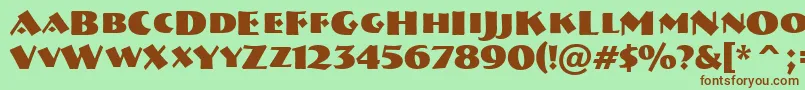 fuente ABremencapsBold – Fuentes Marrones Sobre Fondo Verde