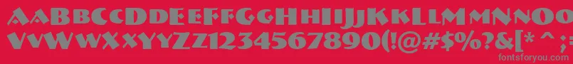 ABremencapsBold Font – Gray Fonts on Red Background