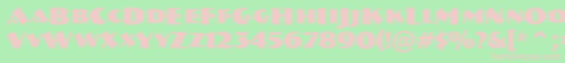 ABremencapsBold Font – Pink Fonts on Green Background