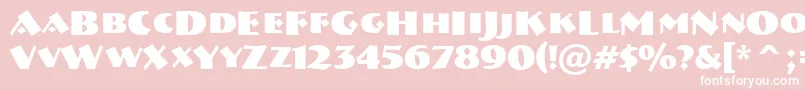 ABremencapsBold Font – White Fonts on Pink Background