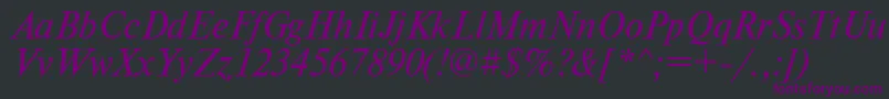 TimesdlItalic Font – Purple Fonts on Black Background