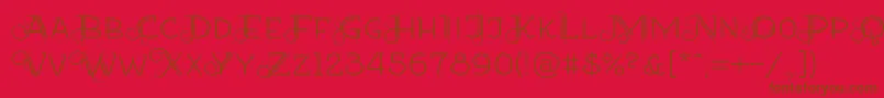 Etharnigno12-fontti – ruskeat fontit punaisella taustalla