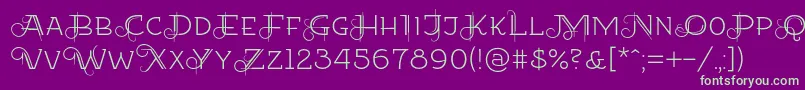 Etharnigno12 Font – Green Fonts on Purple Background