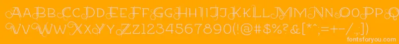 Etharnigno12 Font – Pink Fonts on Orange Background