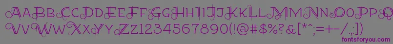 Etharnigno12 Font – Purple Fonts on Gray Background