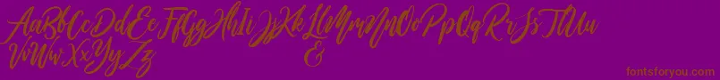 WildOnesPersonalUse Font – Brown Fonts on Purple Background