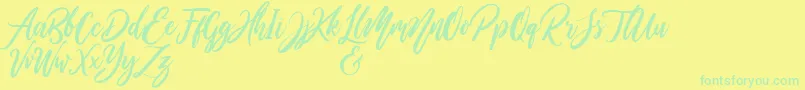 WildOnesPersonalUse Font – Green Fonts on Yellow Background