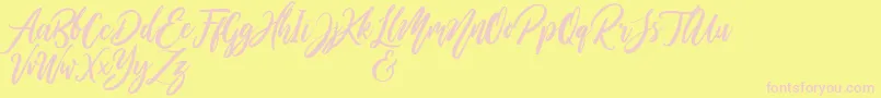 WildOnesPersonalUse Font – Pink Fonts on Yellow Background