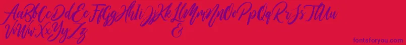 Police WildOnesPersonalUse – polices violettes sur fond rouge