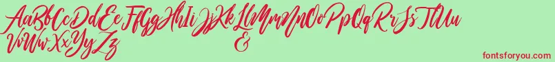 WildOnesPersonalUse Font – Red Fonts on Green Background