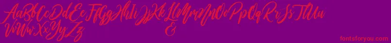 WildOnesPersonalUse-Schriftart – Rote Schriften auf violettem Hintergrund