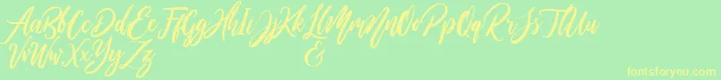 WildOnesPersonalUse Font – Yellow Fonts on Green Background