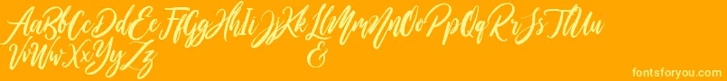 WildOnesPersonalUse Font – Yellow Fonts on Orange Background