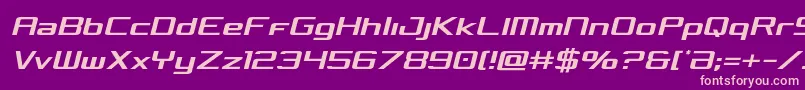 Concieliancondsemital-fontti – vaaleanpunaiset fontit violetilla taustalla