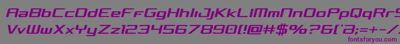 Шрифт Concieliancondsemital – фиолетовые шрифты на сером фоне