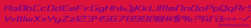 Concieliancondsemital Font – Purple Fonts on Red Background