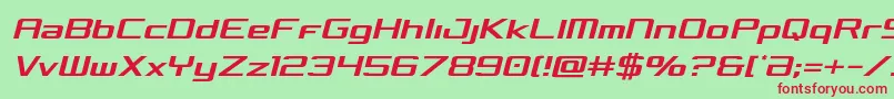 Concieliancondsemital Font – Red Fonts on Green Background