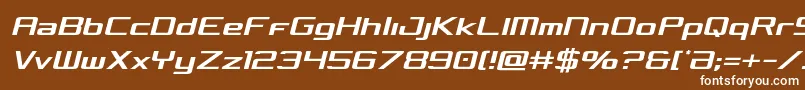 フォントConcieliancondsemital – 茶色の背景に白い文字