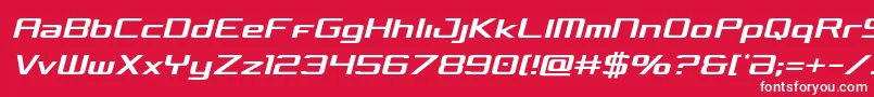 フォントConcieliancondsemital – 赤い背景に白い文字