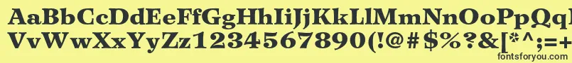 WilkeltstdBlack Font – Black Fonts on Yellow Background