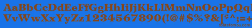 WilkeltstdBlack Font – Brown Fonts on Blue Background