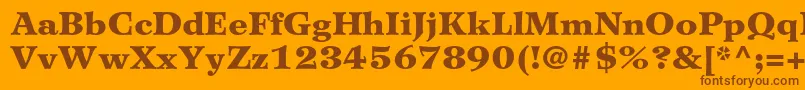 WilkeltstdBlack Font – Brown Fonts on Orange Background