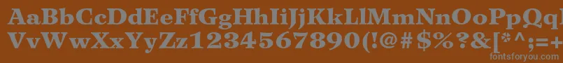フォントWilkeltstdBlack – 茶色の背景に灰色の文字
