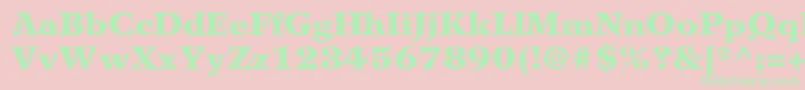WilkeltstdBlack Font – Green Fonts on Pink Background
