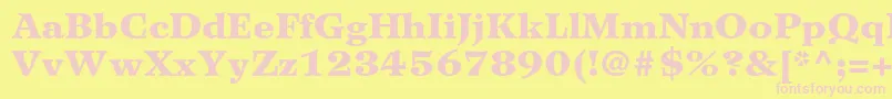 WilkeltstdBlack Font – Pink Fonts on Yellow Background