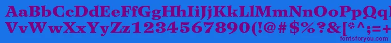 WilkeltstdBlack Font – Purple Fonts on Blue Background