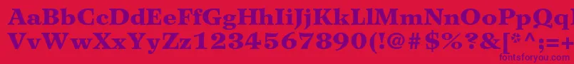 WilkeltstdBlack Font – Purple Fonts on Red Background