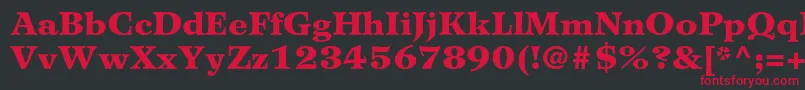 WilkeltstdBlack Font – Red Fonts on Black Background