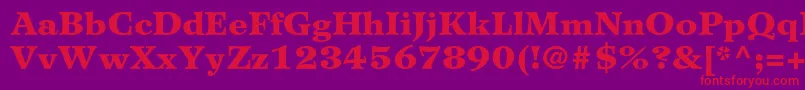 WilkeltstdBlack Font – Red Fonts on Purple Background