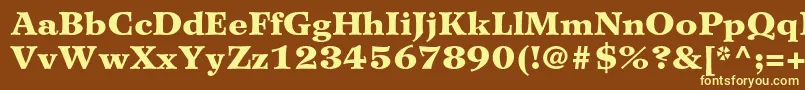 WilkeltstdBlack Font – Yellow Fonts on Brown Background